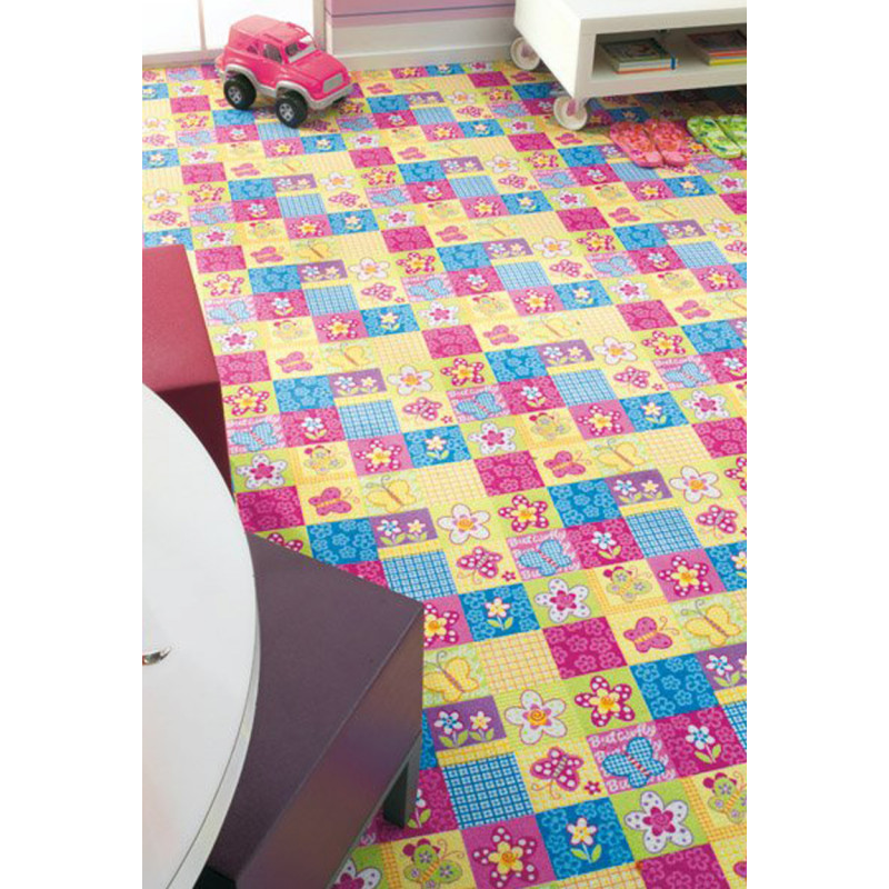 Farebný detský rezaný koberec Butterfly 57 