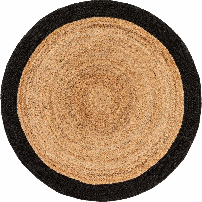 Kusový koberec Jutta kruh 6546 hnedočierny