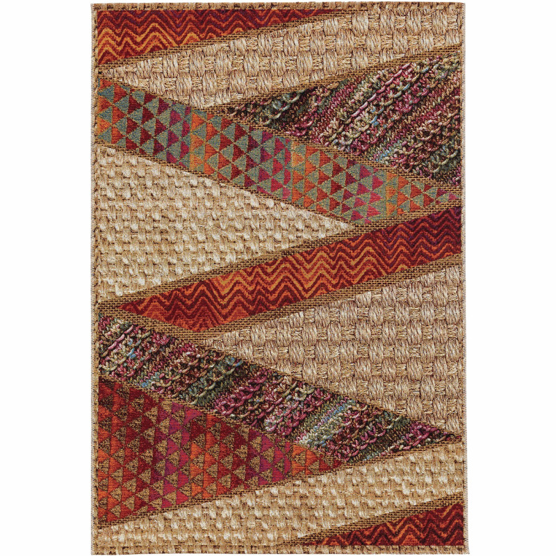 Kusový koberec Kenya 7034 béžovo-červený