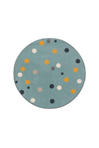 Kusový koberec Juno kruh 6819 viacfarebný-modrý