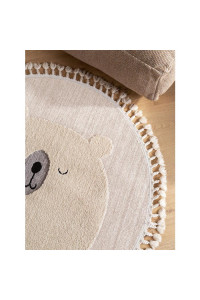 Kusový koberec Momo kruh 6538 krémová
