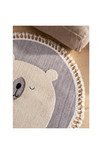 Kusový koberec Momo kruh 6538 sivý