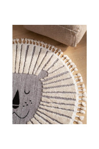 Kusový koberec Momo kruh 6544 sivý