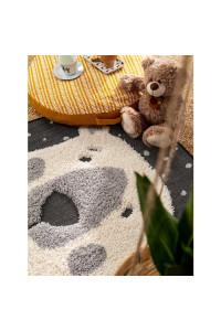 Kusový koberec Carlo kruh 6343 čierno-biely