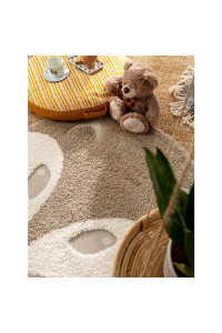 Kusový koberec Carlo kruh 6344 krémovo-hnedý