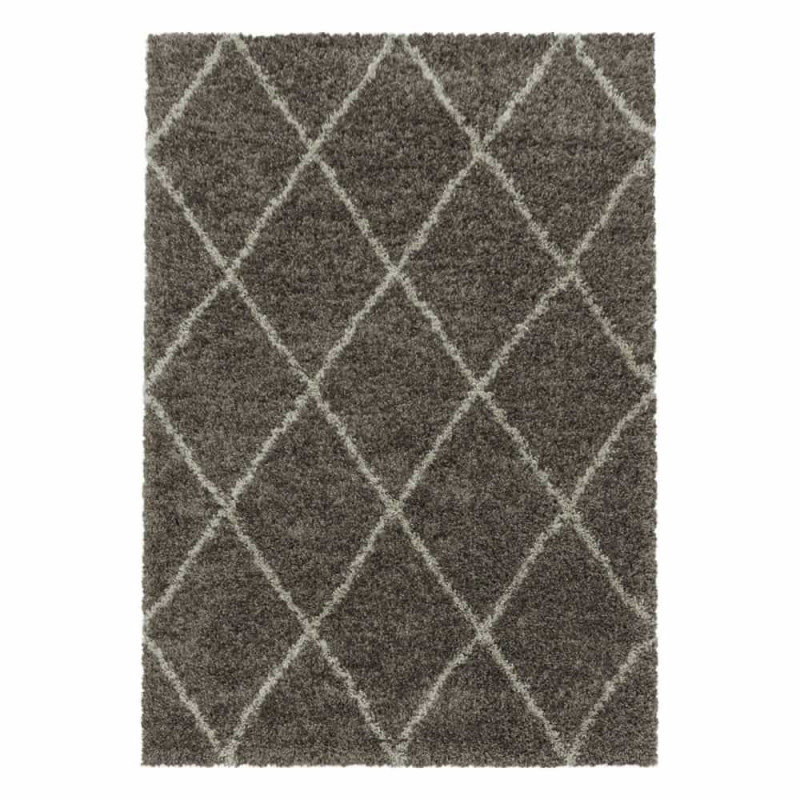 Kusový koberec Alvor Shaggy 3401 hnedý