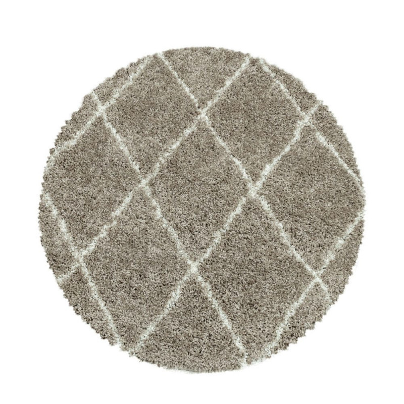 Kusový koberec Alvor Shaggy 3401 béžový kruh