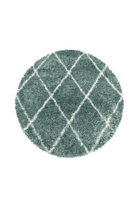 Kusový koberec Alvor Shaggy 3401 modrý kruh