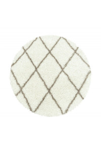 Kusový koberec Alvor Shaggy 3401 krémový kruh