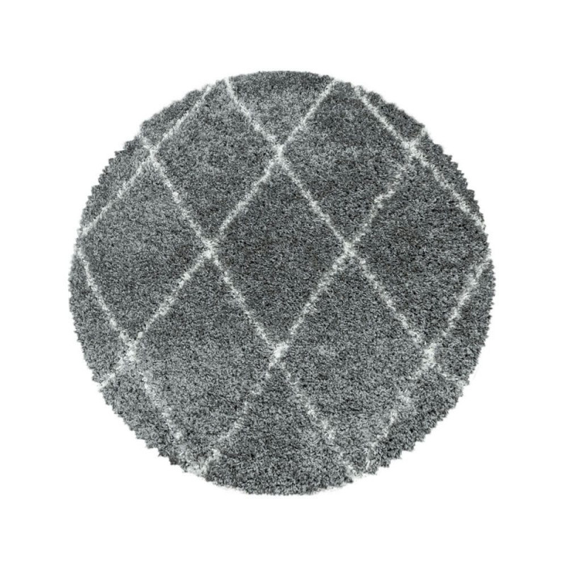 Kusový koberec Alvor Shaggy 3401 sivý kruh