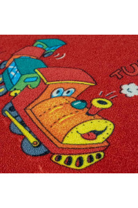 Detský koberec travel červený 95x200 cm