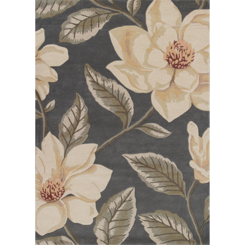 Vlnený kusový koberec Grandiflora 145 604 sivý