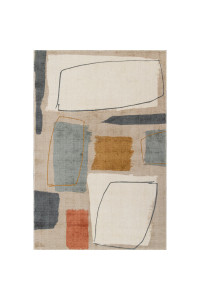 Vlnený kusový koberec Composition 23 701 viacfarebný
