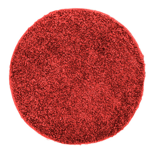 Koberec Life Shaggy červený 1500 kruh